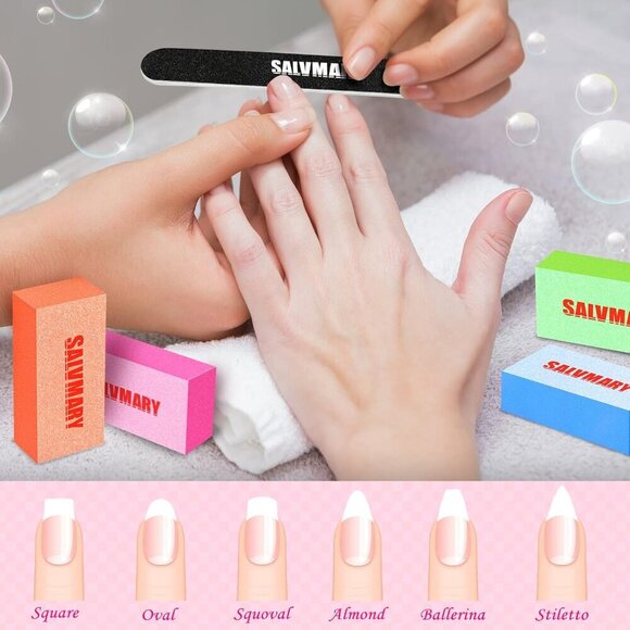 Nail Files and Buffers, Professional Manicure Tools Kit, 100/180 Grit Double Sid - Picture 6 of 6